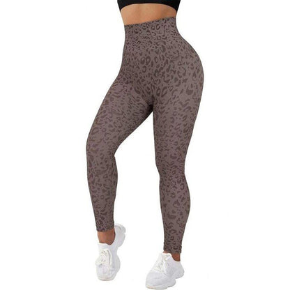 HIGH-WAISTED SEAMLESS LEOPARD LEGGINGS
