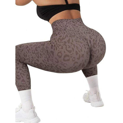 HIGH-WAISTED SEAMLESS LEOPARD LEGGINGS