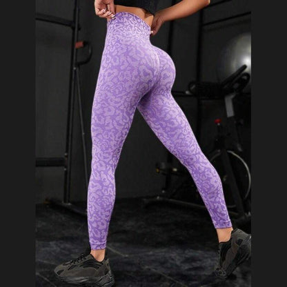 HIGH-WAISTED SEAMLESS LEOPARD LEGGINGS
