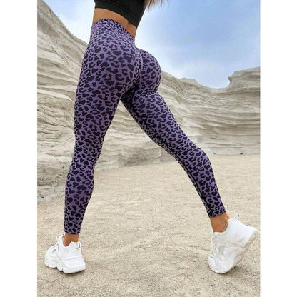 HIGH-WAISTED SEAMLESS LEOPARD LEGGINGS
