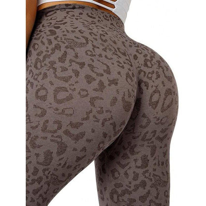 HIGH-WAISTED SEAMLESS LEOPARD LEGGINGS