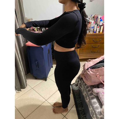 SEAMLESS RIBBED LEGGINGS SET - Activewear Sale!