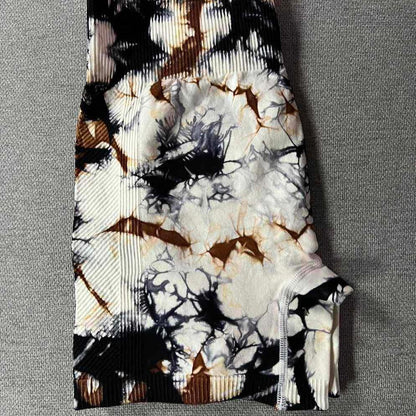 Multicolor Scrunched Tie Dye Shorts - Collection