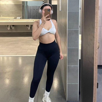 Twist Front Racerback Sports Bra