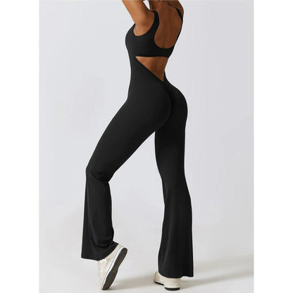 Flare Athletic Jumpsuit - Scrunch butt