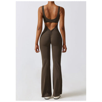Flare Athletic Jumpsuit - Scrunch butt