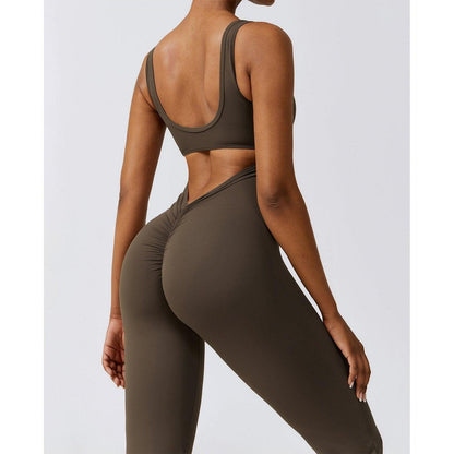 Flare Athletic Jumpsuit - Scrunch butt