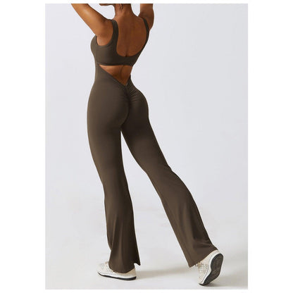 Flare Athletic Jumpsuit - Scrunch butt