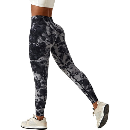black tie dye leggings