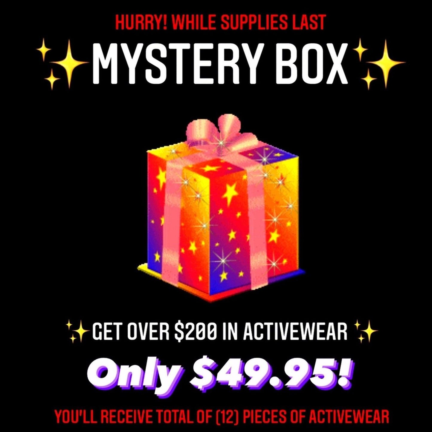 Activewear Mystery Box: EVERYTHING! 12PCS for $49 –