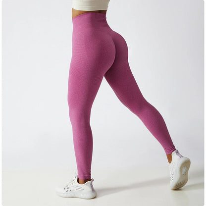 BAD BEHAVIOR SCRUNCH LEGGINGS - Marled Pink