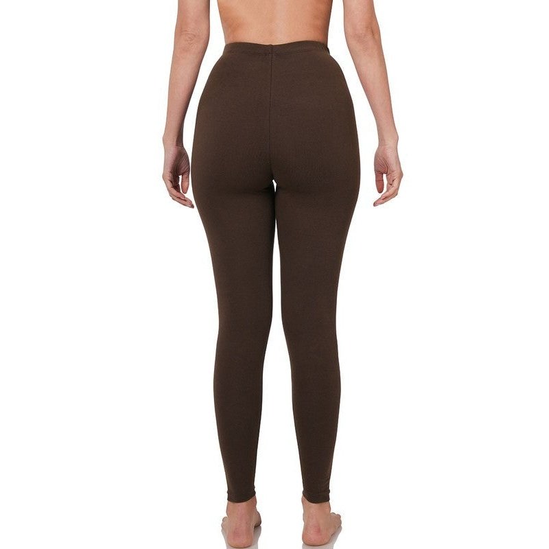 Basic High Waist Cotton Leggings - 25 Colorways