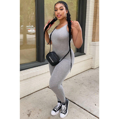 Basic Strappy Cotton Jumpsuit - 13 Colorways