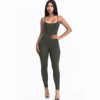 Basic Strappy Cotton Jumpsuit - 13 Colorways
