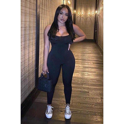 Basic Strappy Cotton Jumpsuit - 13 Colorways