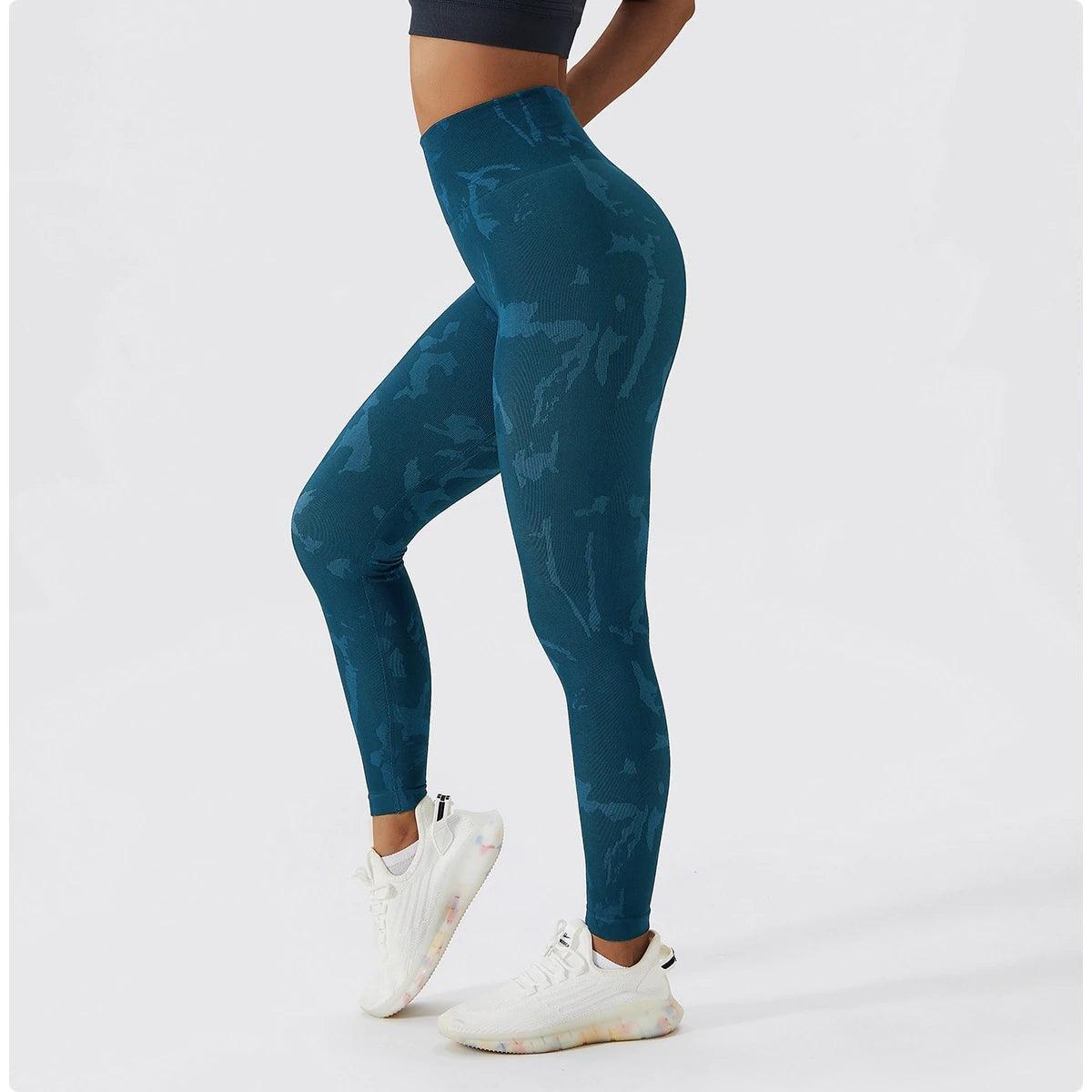 CAMO SCRUNCH LEGGINGS 2.0 - Teal