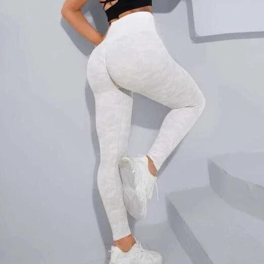 CAMO SCRUNCH LEGGINGS - White