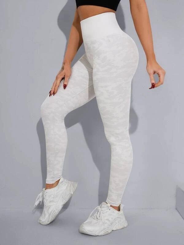 CAMO SCRUNCH LEGGINGS - White