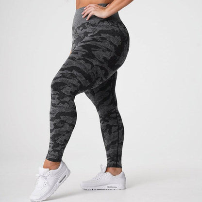 CAMO SEAMLESS LEGGINGS - Black