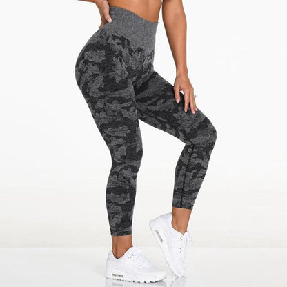 CAMO SEAMLESS LEGGINGS - Black