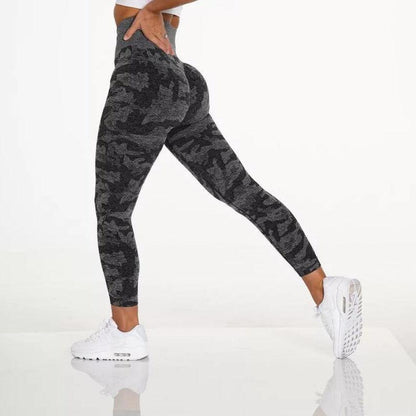 CAMO SEAMLESS LEGGINGS - Black