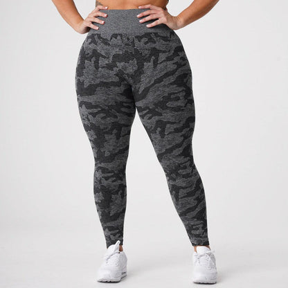 CAMO SEAMLESS LEGGINGS - Black