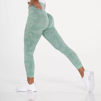 CAMO SEAMLESS LEGGINGS - Mint Green