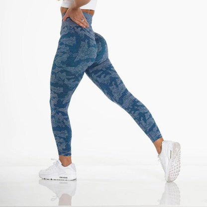 CAMO SEAMLESS LEGGINGS - Navy