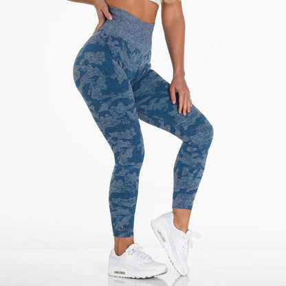 CAMO SEAMLESS LEGGINGS - Navy