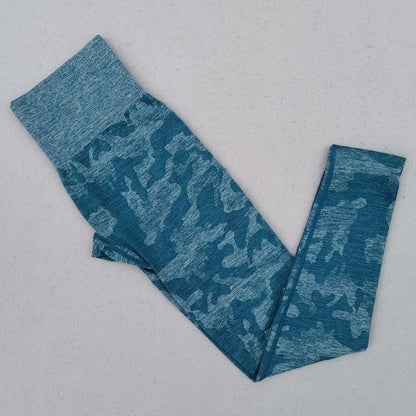 CAMO SEAMLESS LEGGINGS - Navy