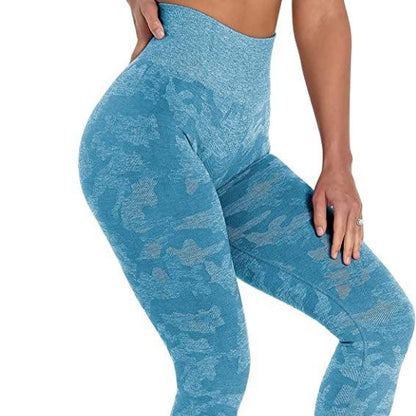 CAMO SEAMLESS LEGGINGS - Slate Blue