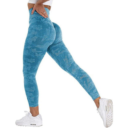 CAMO SEAMLESS LEGGINGS - Slate Blue