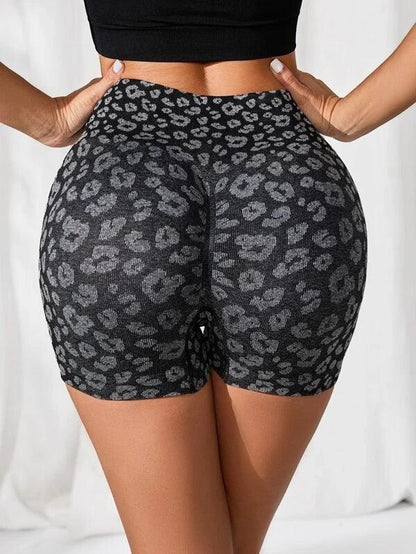Leopard Print Scrunch Shorts