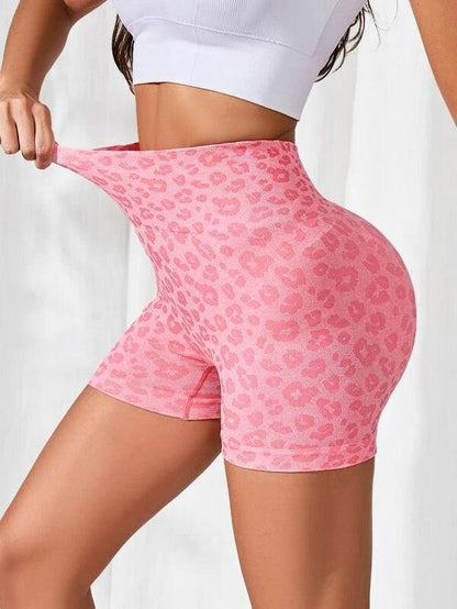 Leopard Print Scrunch Shorts