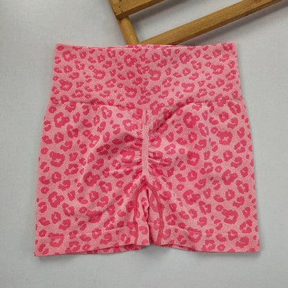 Leopard Print Scrunch Shorts