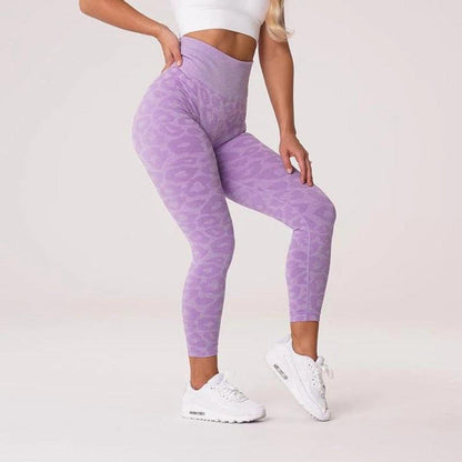 LEOPARD SEAMLESS LEGGINGS - Lilac