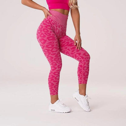 LEOPARD SEAMLESS LEGGINGS - Pink