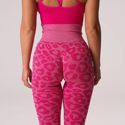 LEOPARD SEAMLESS LEGGINGS - Pink