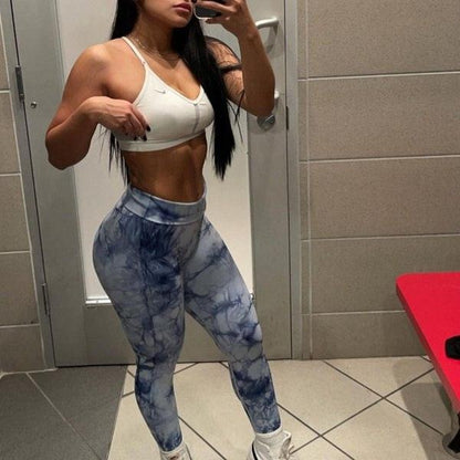 Marble Scrunch Butt Leggings