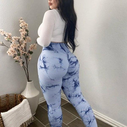 Marble Scrunch Butt Leggings