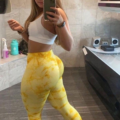 Marble Scrunch Butt Leggings