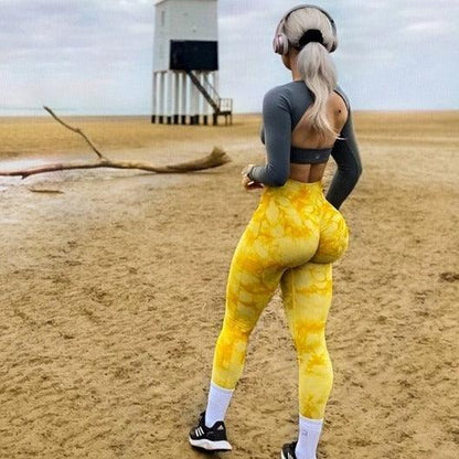 Marble Scrunch Butt Leggings