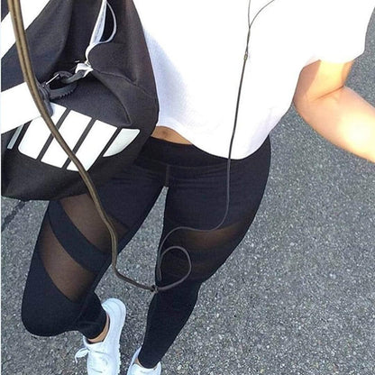MESH PANEL THIGH LEGGINGS - Activewear Sale!