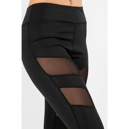 MESH PANEL THIGH LEGGINGS - Activewear Sale!