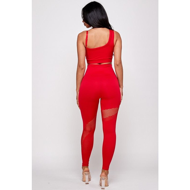 ONE SHOULDER SEAMLESS SET - 4 Colorways