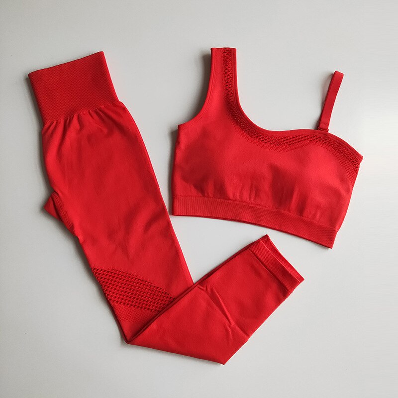ONE SHOULDER SEAMLESS SET - 4 Colorways