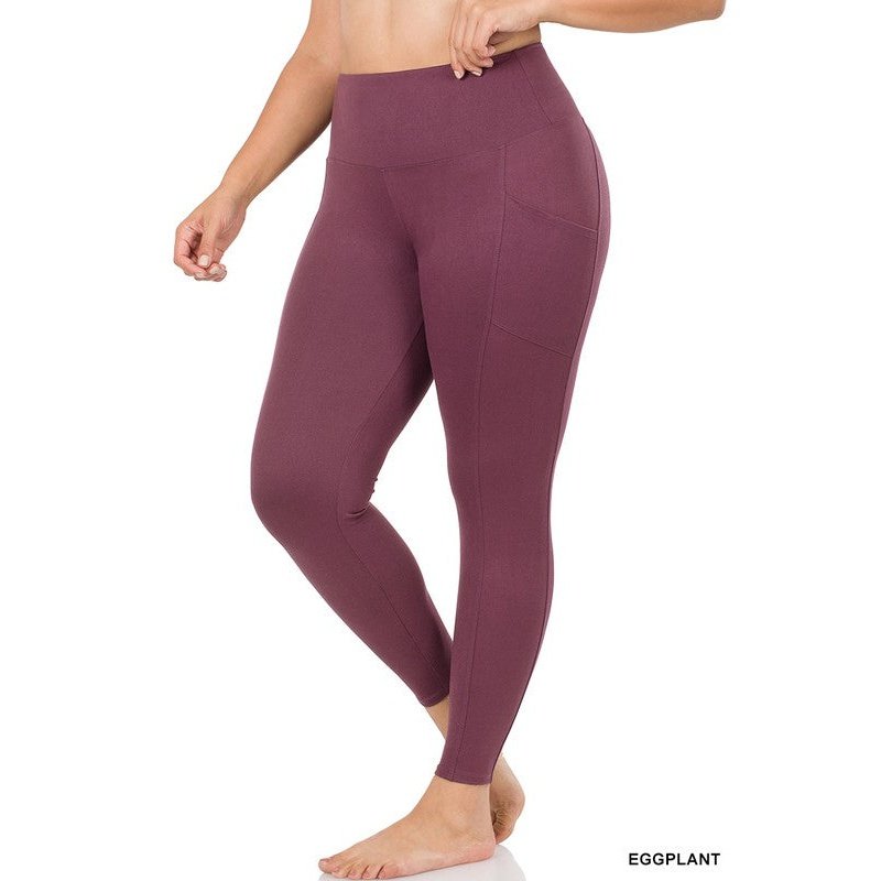PLUS SIZE ACTIVE LEGGINGS WITH POCKETS