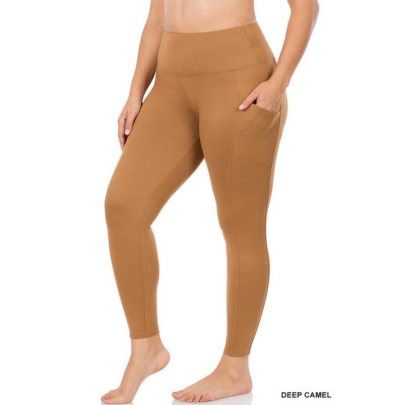 PLUS SIZE ACTIVE LEGGINGS WITH POCKETS