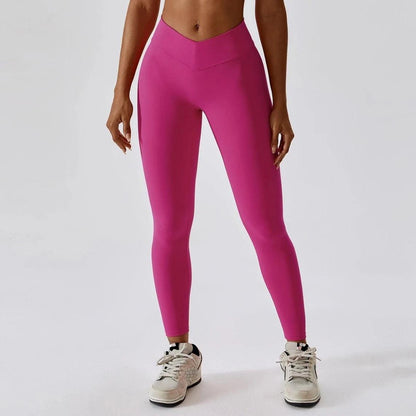V BACK LEGGINGS - High Waisted & Butt Scrunch