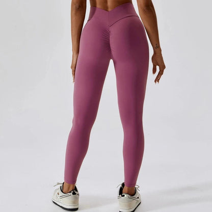 V BACK LEGGINGS - High Waisted & Butt Scrunch